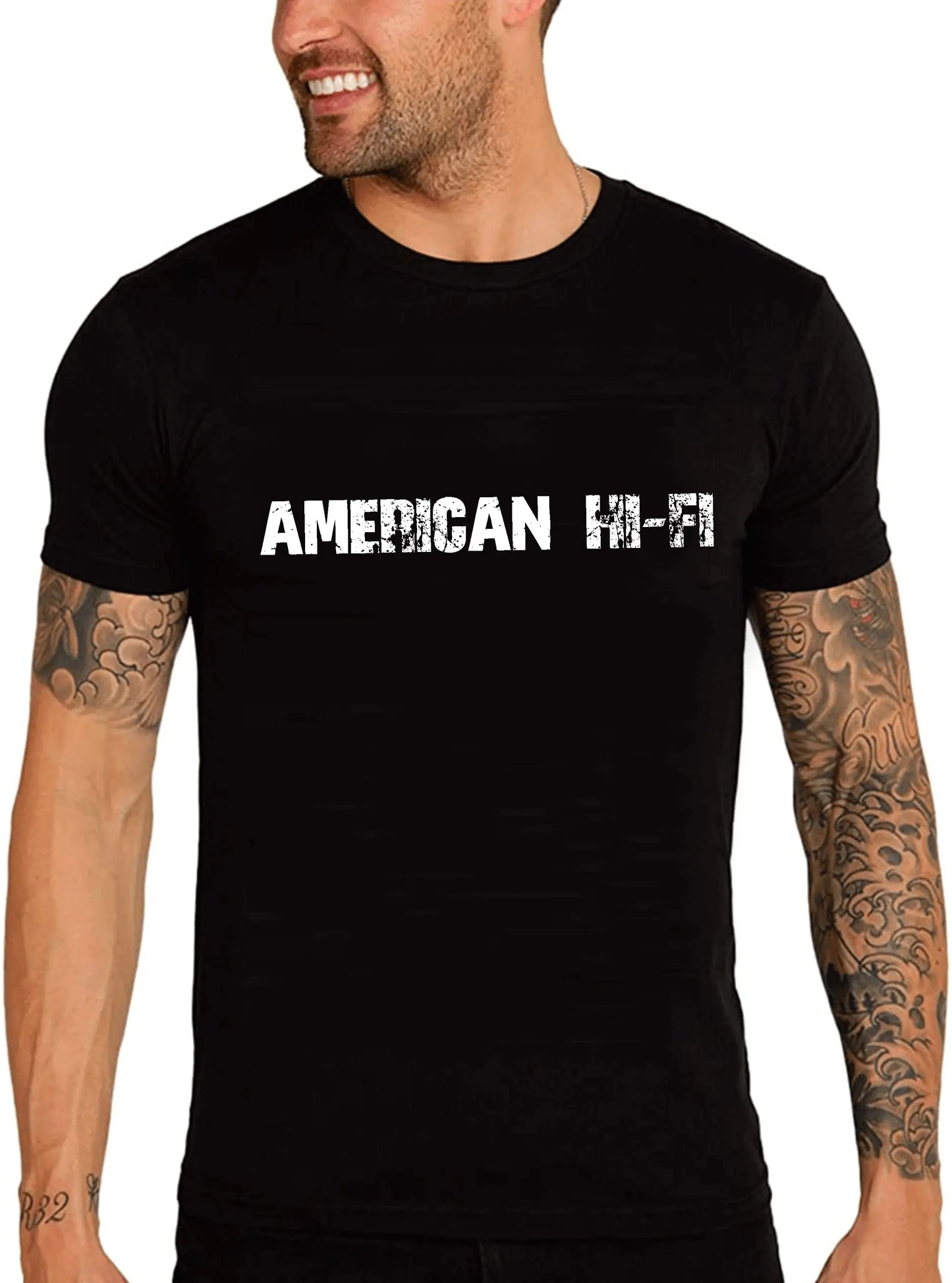 T-shirt noir uni pour hommes