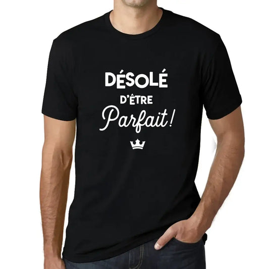 T-shirt noir uni pour hommes