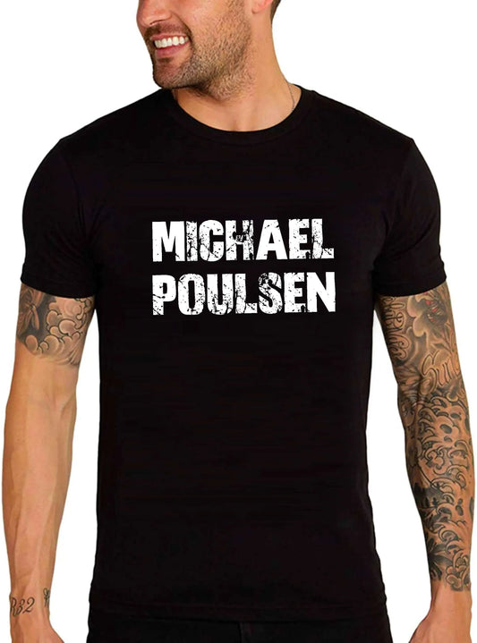 T-shirt noir uni pour hommes