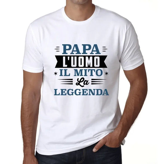 Men's Graphic T-Shirt Papa L'uomo Il Mito La Leggenda Eco-Friendly Limited Edition Short Sleeve Tee-Shirt Vintage Birthday Gift Novelty