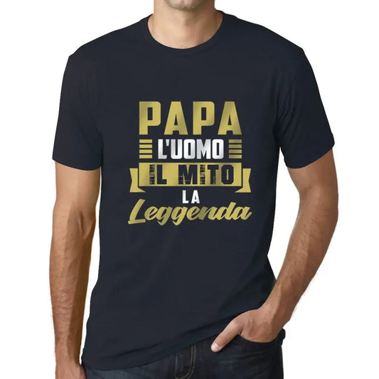 Men's Graphic T-Shirt Papa L'uomo Il Mito La Leggenda Eco-Friendly Limited Edition Short Sleeve Tee-Shirt Vintage Birthday Gift Novelty