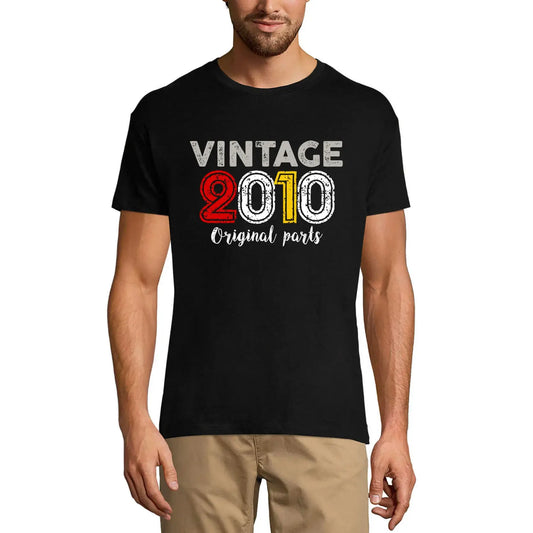 Men's Graphic T-Shirt Original Parts 2010 14th Birthday Anniversary 14 Year Old Gift 2010 Vintage Eco-Friendly Short Sleeve Novelty Tee