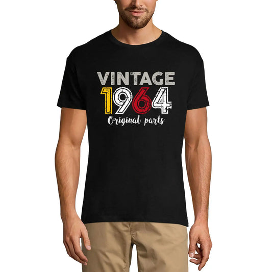 Men's Graphic T-Shirt Original Parts 1964 60th Birthday Anniversary 60 Year Old Gift 1964 Vintage Eco-Friendly Short Sleeve Novelty Tee