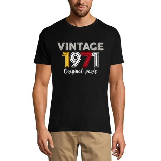 Men's Graphic T-Shirt Original Parts 1971 53rd Birthday Anniversary 53 Year Old Gift 1971 Vintage Eco-Friendly Short Sleeve Novelty Tee