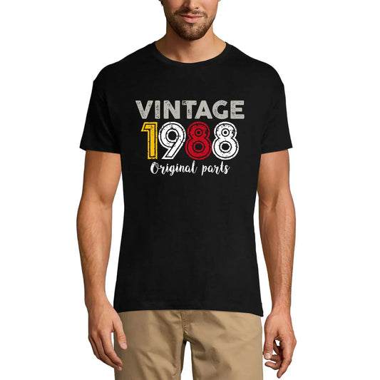 Men's Graphic T-Shirt Original Parts 1988 36th Birthday Anniversary 36 Year Old Gift 1988 Vintage Eco-Friendly Short Sleeve Novelty Tee