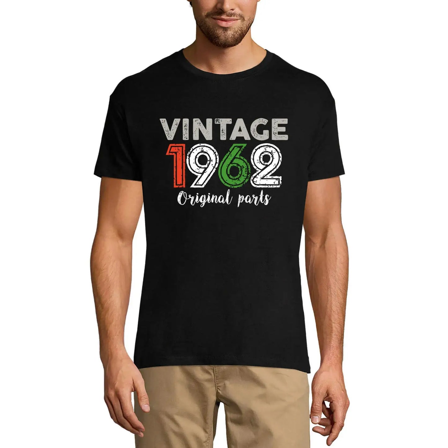 Men's Graphic T-Shirt Original Parts 1962 62nd Birthday Anniversary 62 Year Old Gift 1962 Vintage Eco-Friendly Short Sleeve Novelty Tee