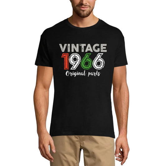 Men's Graphic T-Shirt Original Parts 1966 58th Birthday Anniversary 58 Year Old Gift 1966 Vintage Eco-Friendly Short Sleeve Novelty Tee