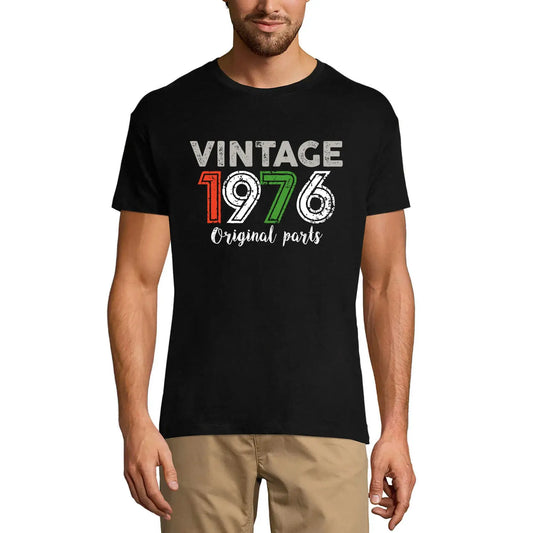 Men's Graphic T-Shirt Original Parts 1976 48th Birthday Anniversary 48 Year Old Gift 1976 Vintage Eco-Friendly Short Sleeve Novelty Tee