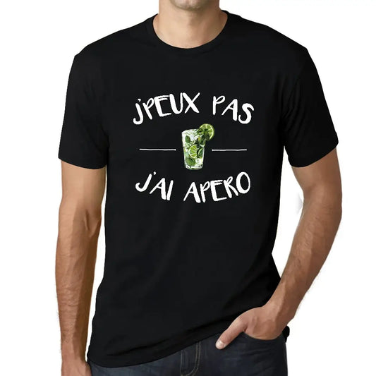 T-shirt noir uni pour hommes