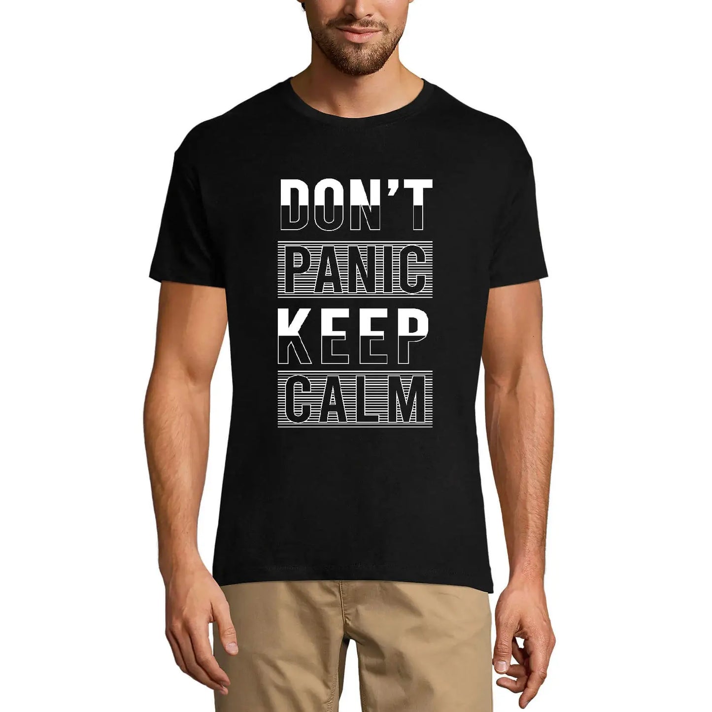 Men's Graphic T-Shirt Don't Panic Keep Calm Eco-Friendly Limited Edition Short Sleeve Tee-Shirt Vintage Birthday Gift Novelty