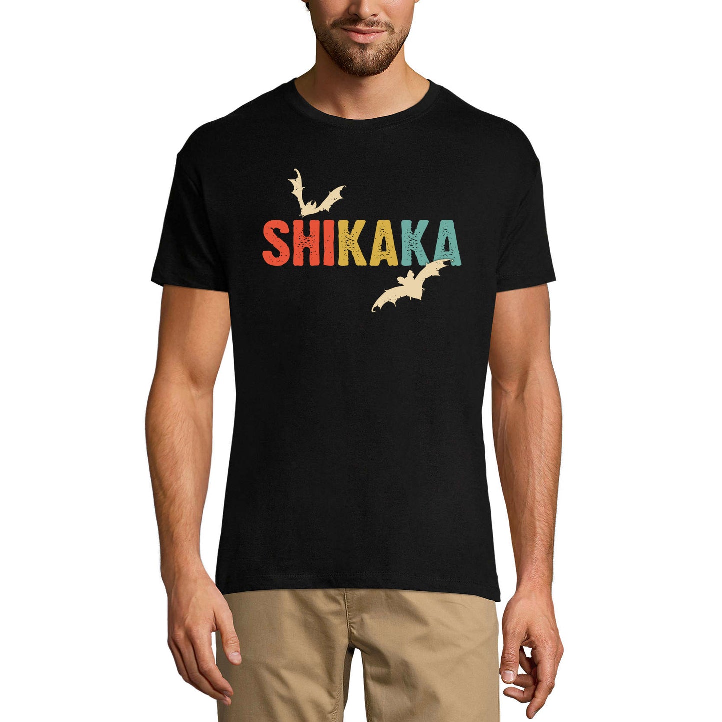 ULTRABASIC Men's Vintage T-Shirt Shikaka - Albino Bat - Retro Movie Tee Shirt