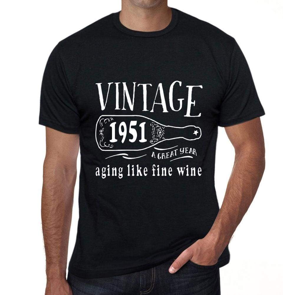 1951 Aging Like a Fine Wine Men's T-shirt Black Birthday Gift 00458 ultrabasic-com.myshopify.com