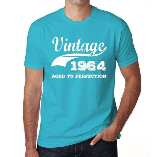 1964 Vintage Aged to Perfection, Blue, Men's Short Sleeve Round Neck T-shirt 00291 - ultrabasic-com