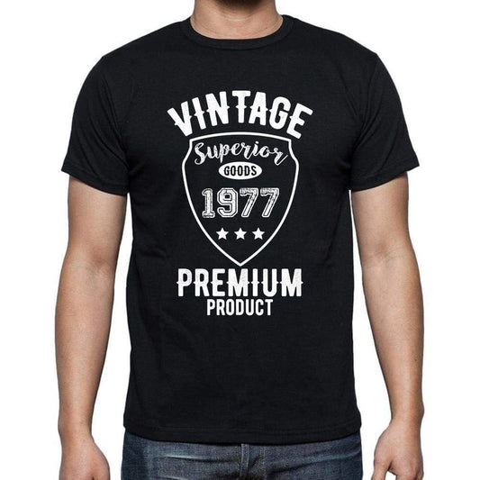 1977 Vintage superior, black, Men's Short Sleeve Round Neck T-shirt 00102 - ultrabasic-com