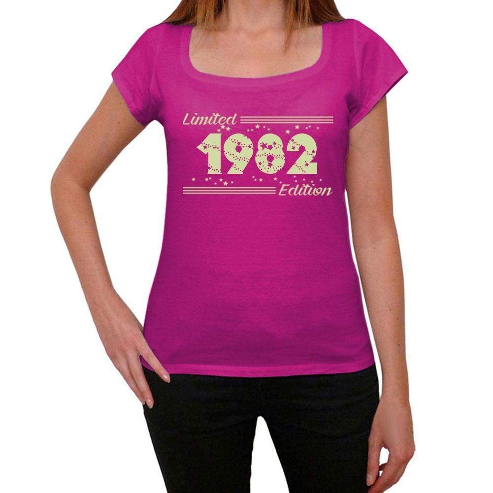 1982 Limited Edition Star, Women's T-shirt, Pink, Birthday Gift 00384 - ultrabasic-com