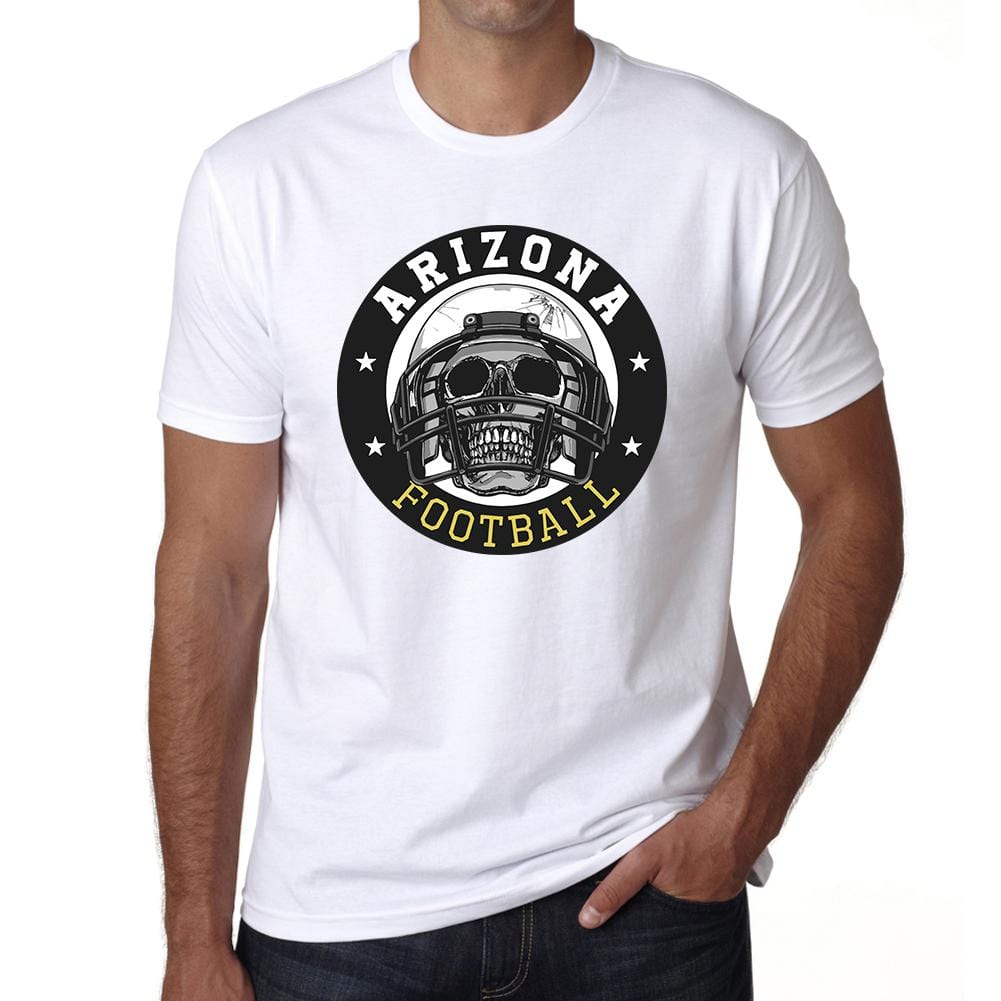 ULTRABASIC Men's Graphic T-Shirt Arizona Football Skull - Soccer Shirt for Men gemini bicycle skull shirt beast bear sayings motivational quote horror football arizona music american flag tee broken bones race bonzai miner abraham lincoln anatomical trump 2020 astrology capricorn funny novelty halloween scary hell men badass