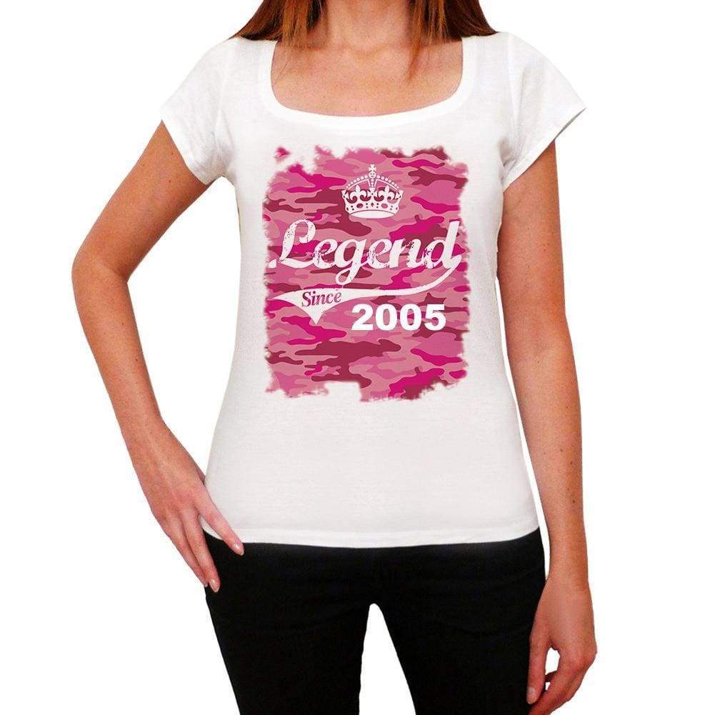 2005 Printed Birthday White Womens Short Sleeve Round Neck T-Shirt 00284 - White / Xs - Casual