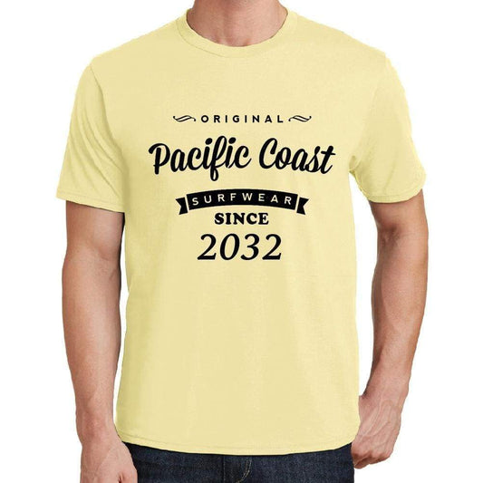 2032 Pacific Coast Yellow Mens Short Sleeve Round Neck T-Shirt 00105 - Yellow / S - Casual