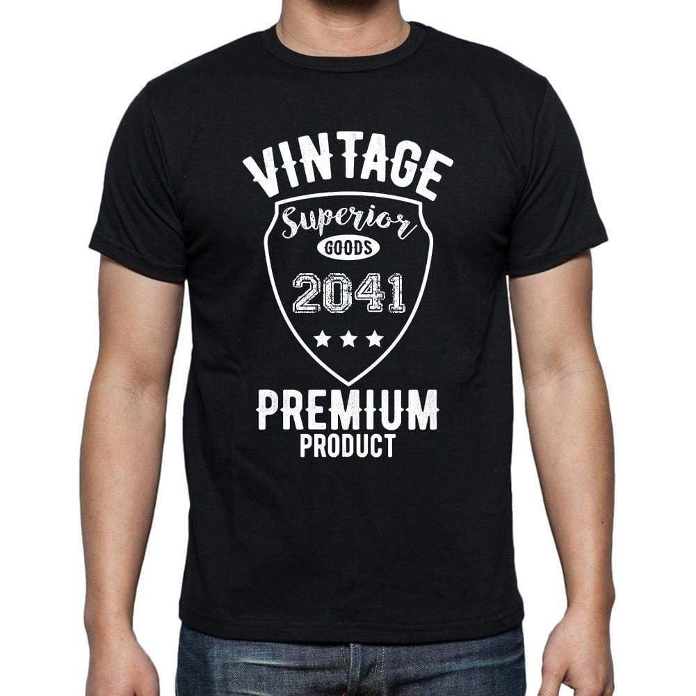 2041 Vintage Superior Black Mens Short Sleeve Round Neck T-Shirt 00102 - Black / S - Casual