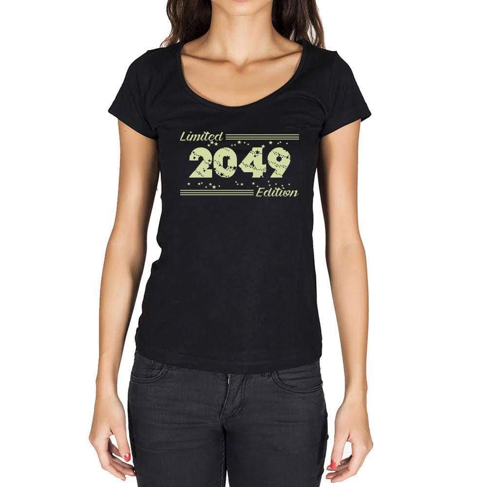 2049 Limited Edition Star Womens T-Shirt Black Birthday Gift 00383 - Black / Xs - Casual