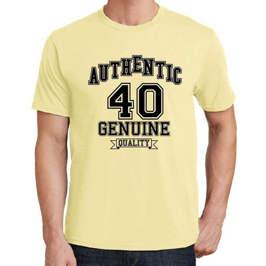 40 Authentic Genuine Yellow Mens Short Sleeve Round Neck T-Shirt 00119 - Yellow / S - Casual