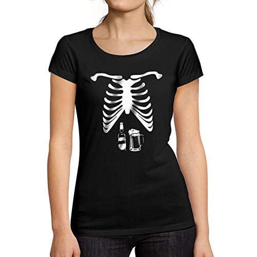 Ultrabasic - Tee-Shirt Femme Manches CourtesSkeleton Beer Belly Xray Tee Halloween