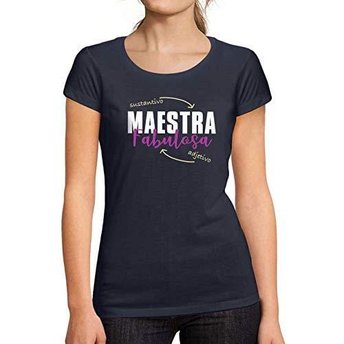 Ultrabasic - Tee-Shirt Femme Manches Courtes Maestra Fabulosa French Marine