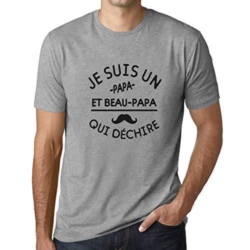 Ultrabasic - Graphique Homme Papa Loading T-Shirt Cadeau Imprimé Tée-Shirt Gris Chiné