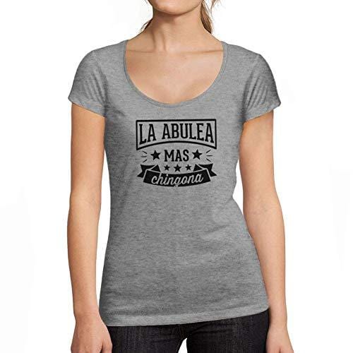 Ultrabasic - Women's Low-Cut Round Neck T-Shirt La Abuela Mas Chingona