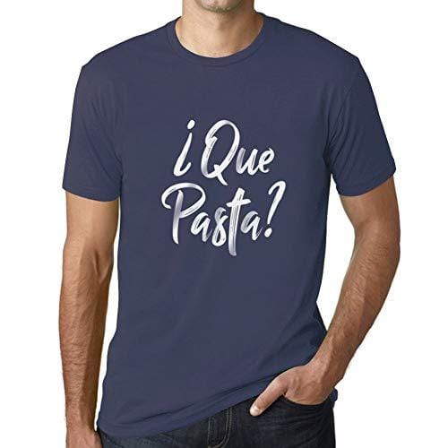 Ultrabasic - Homme Graphique Que Pasta T-Shirt Imprimé Lettres Denim