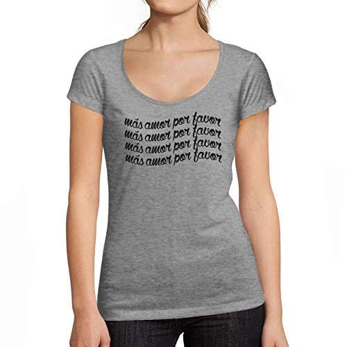 Ultrabasic - Casual Women T-Shirt Más Amor por Favor Print Blouse Shirt