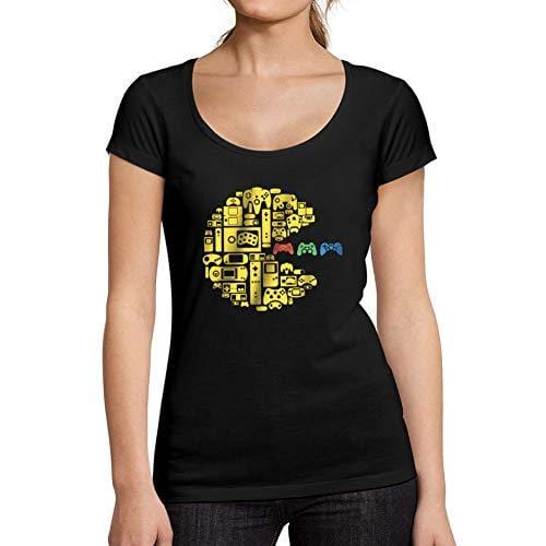 Ultrabasic - Femme Graphique Classique Vintage Controller T-Shirts Esports Drôlen Cadeau Idées Tee Noir Profond