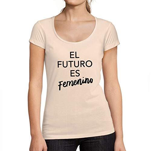 Ultrabasic - Tee-Shirt Femme col Rond Décolleté El Futuro ES Femenino