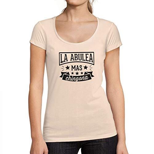 Ultrabasic - Women's Low-Cut Round Neck T-Shirt La Abuela Mas Chingona