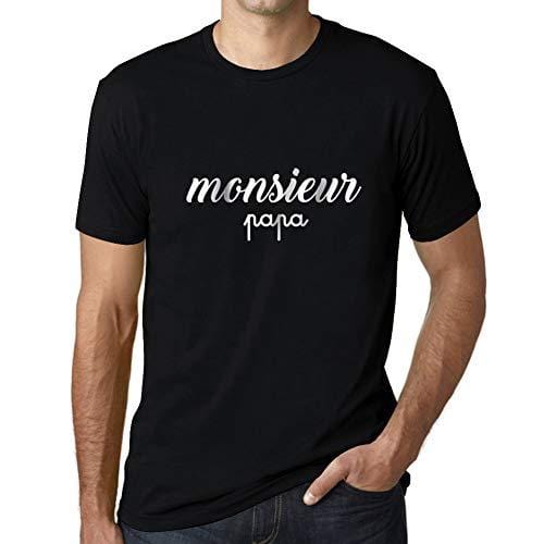 Ultrabasic - Homme T-Shirt Graphique Monsieur Papa Imprimé Lettres Noël Cadeau Noir Profond