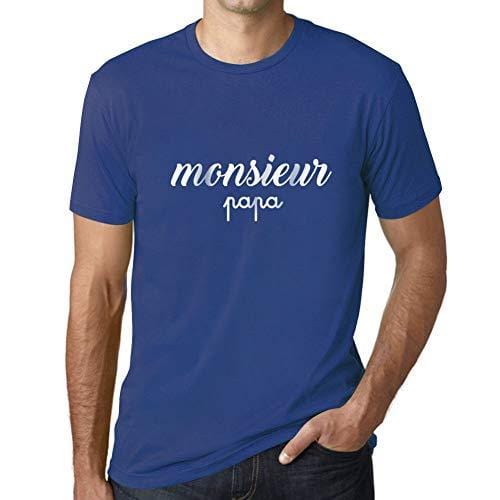 Ultrabasic - Herren T-Shirt Graphique Monsieur Papa Imprimé Letters Noël Cadeau Royal