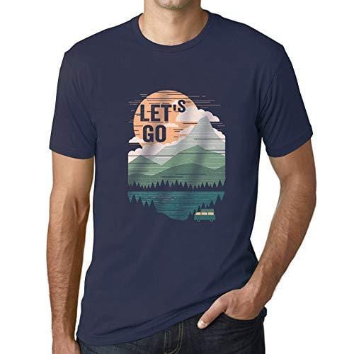 Ultrabasic - Homme T-Shirt Graphique Let's Go French Marine