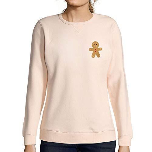 Ultrabasic - Femme Graphique Little Biscuit Sweatshirt Action de Grâces Xmas Cadeau Idées Tee Rose Crémeux