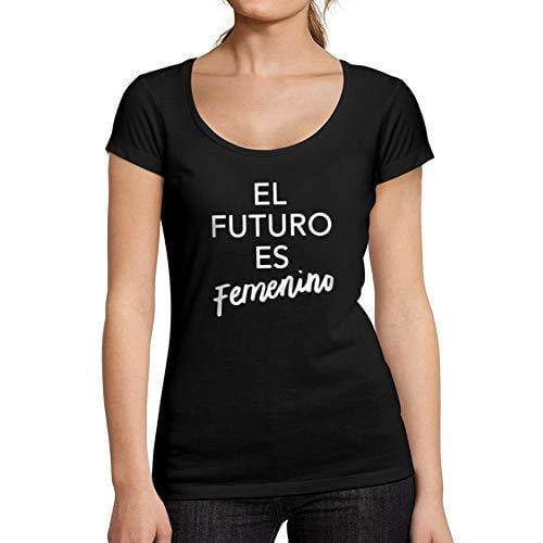 Ultrabasic - Tee-Shirt Femme col Rond Décolleté El Futuro ES Femenino