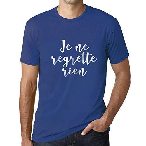 Ultrabasic - Homme T-Shirt Graphique Je Ne Regrette Rien Royal