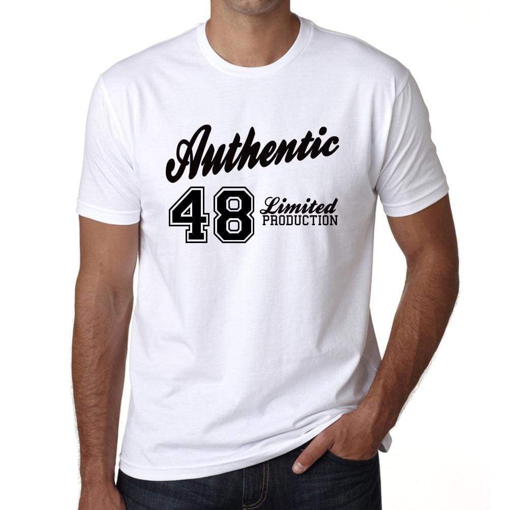 47 Authentic White Mens Short Sleeve Round Neck T-Shirt 00123 - White / S - Casual