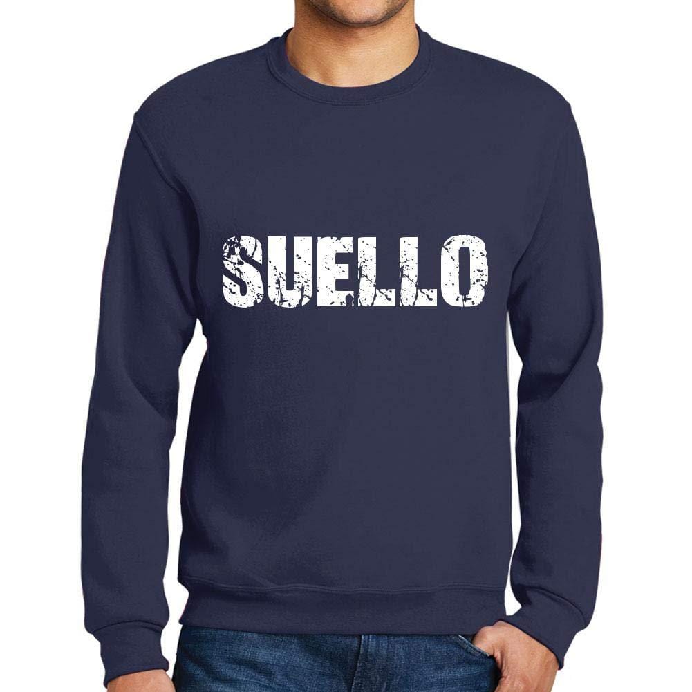 Ultrabasic Homme Imprimé Graphique Sweat-Shirt Popular Words SUELLO French Marine