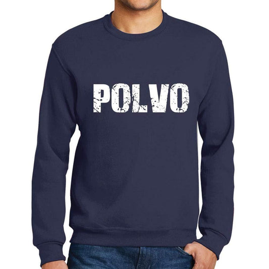 Ultrabasic Homme Imprimé Graphique Sweat-Shirt Popular Words POLVO French Marine