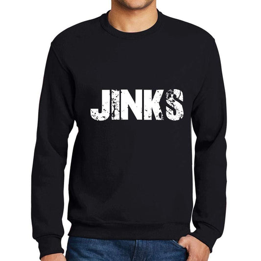 Ultrabasic Homme Imprimé Graphique Sweat-Shirt Popular Words Jinks Noir Profond