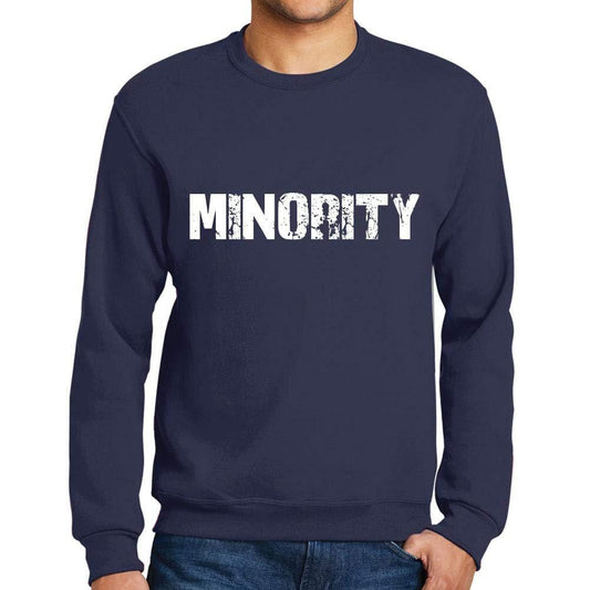 Ultrabasic Homme Imprimé Graphique Sweat-Shirt Popular Words Minority French Marine