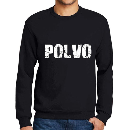 Ultrabasic Homme Imprimé Graphique Sweat-Shirt Popular Words POLVO Noir Profond