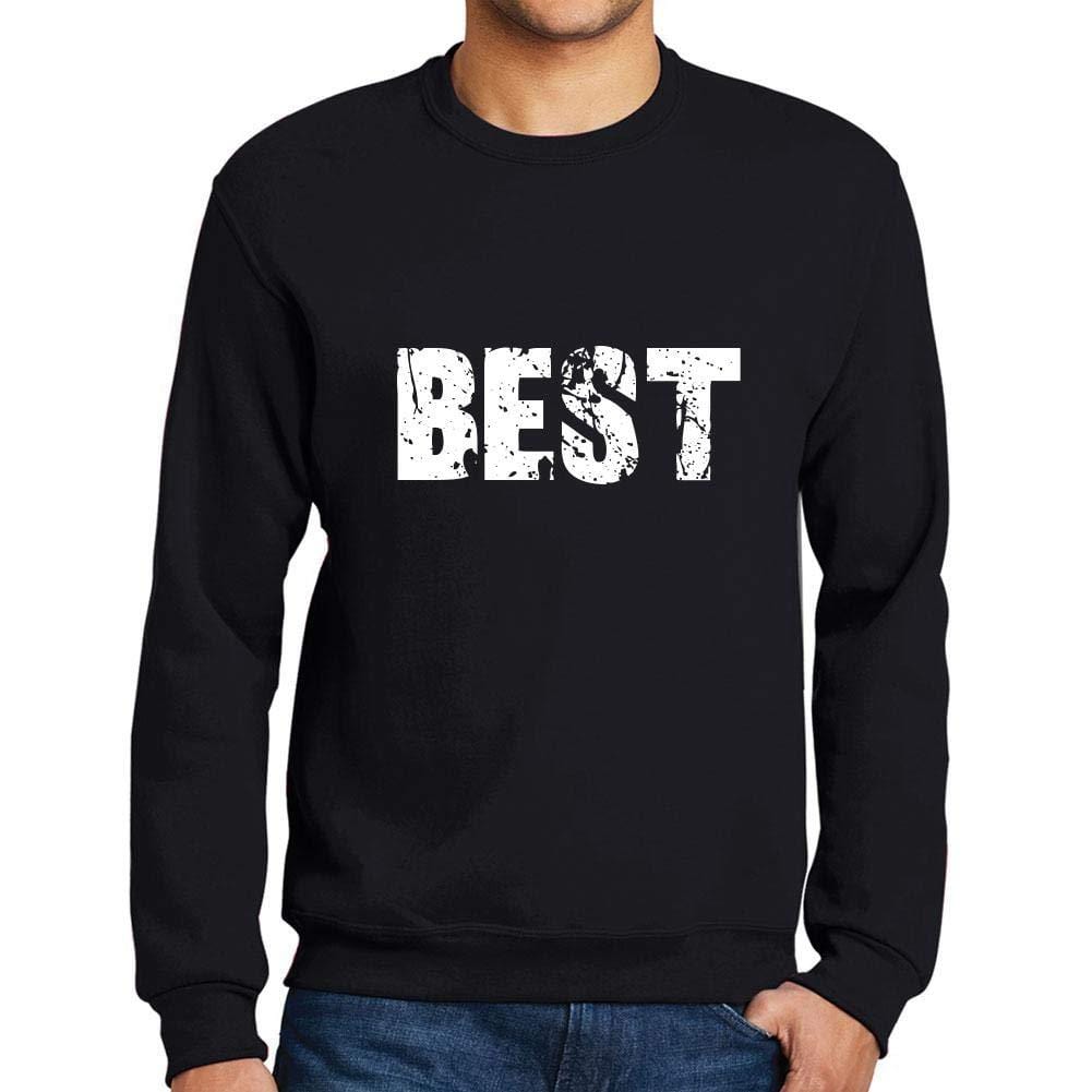 Ultrabasic Homme Imprimé Graphique Sweat-Shirt Popular Words Best Noir Profond