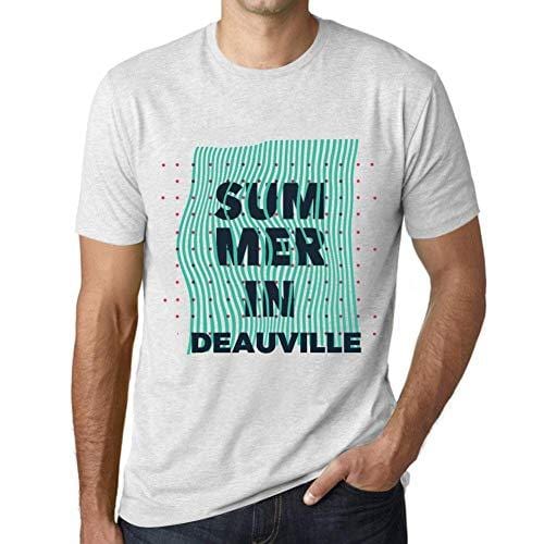 Ultrabasic - Homme Graphique Été à Deauville Blanc Chiné