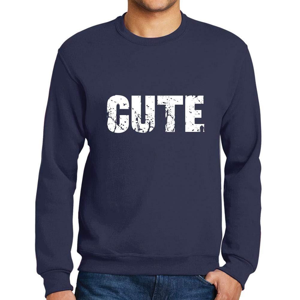 Ultrabasic Homme Imprimé Graphique Sweat-Shirt Popular Words Cute French Marine