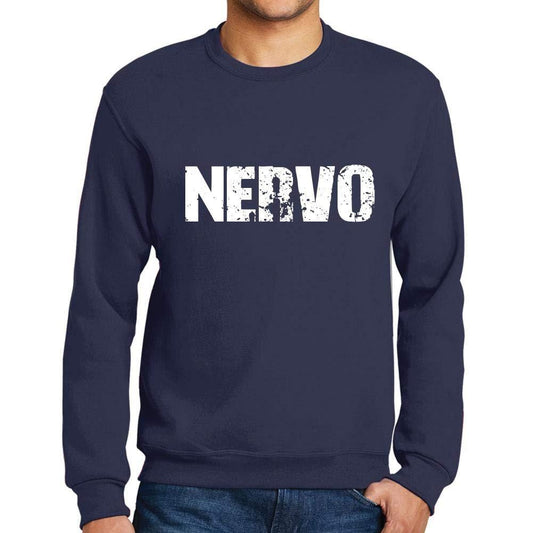 Ultrabasic Homme Imprimé Graphique Sweat-Shirt Popular Words Nervo French Marine